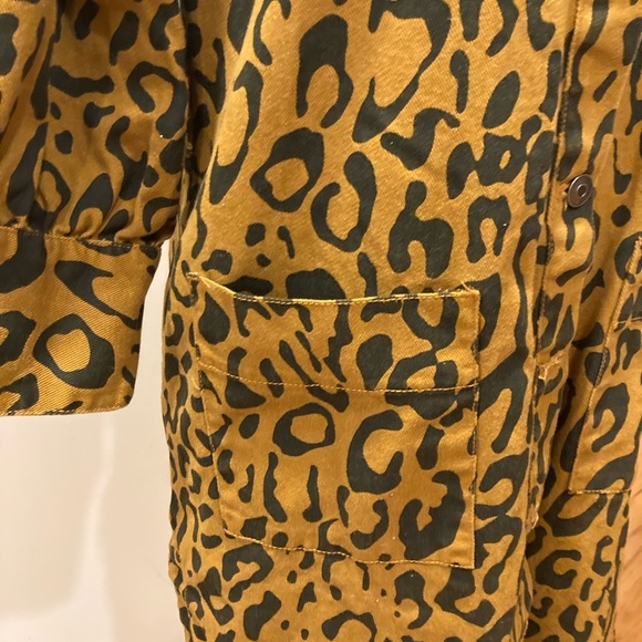 Animal Print Denim Long Jacket/Dress - L NWOT - Picture 9 of 11